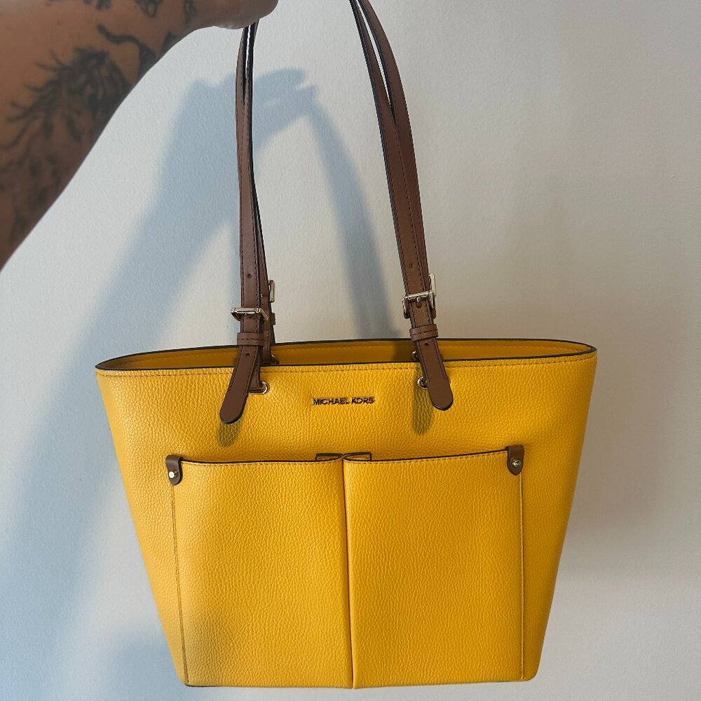 Michael Kors Yellow Satchel Bag